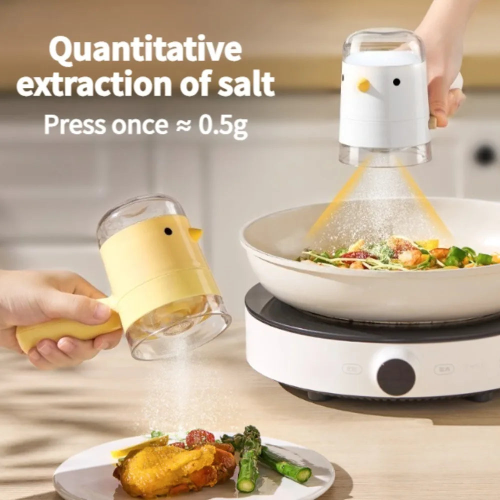 Bird-Shaped Press Salt Dispenser – Quantitative Seasoning Bottle Salt Dispenser Nixie