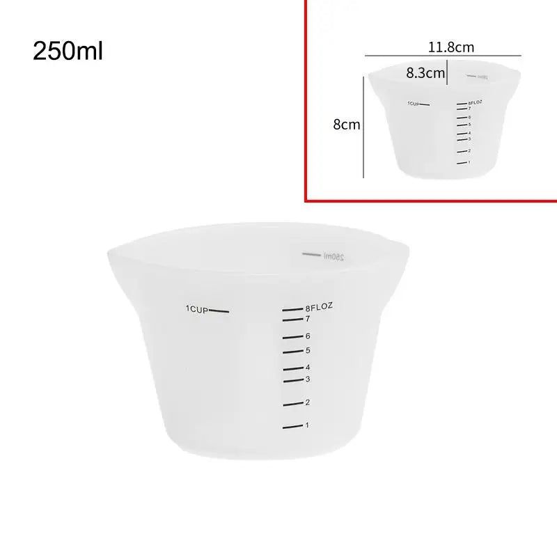 Silicone Measuring Cups 250ml & 500ml – Nonstick Resin Craft Tool Silicone Measuring Cup Nixie 250ml