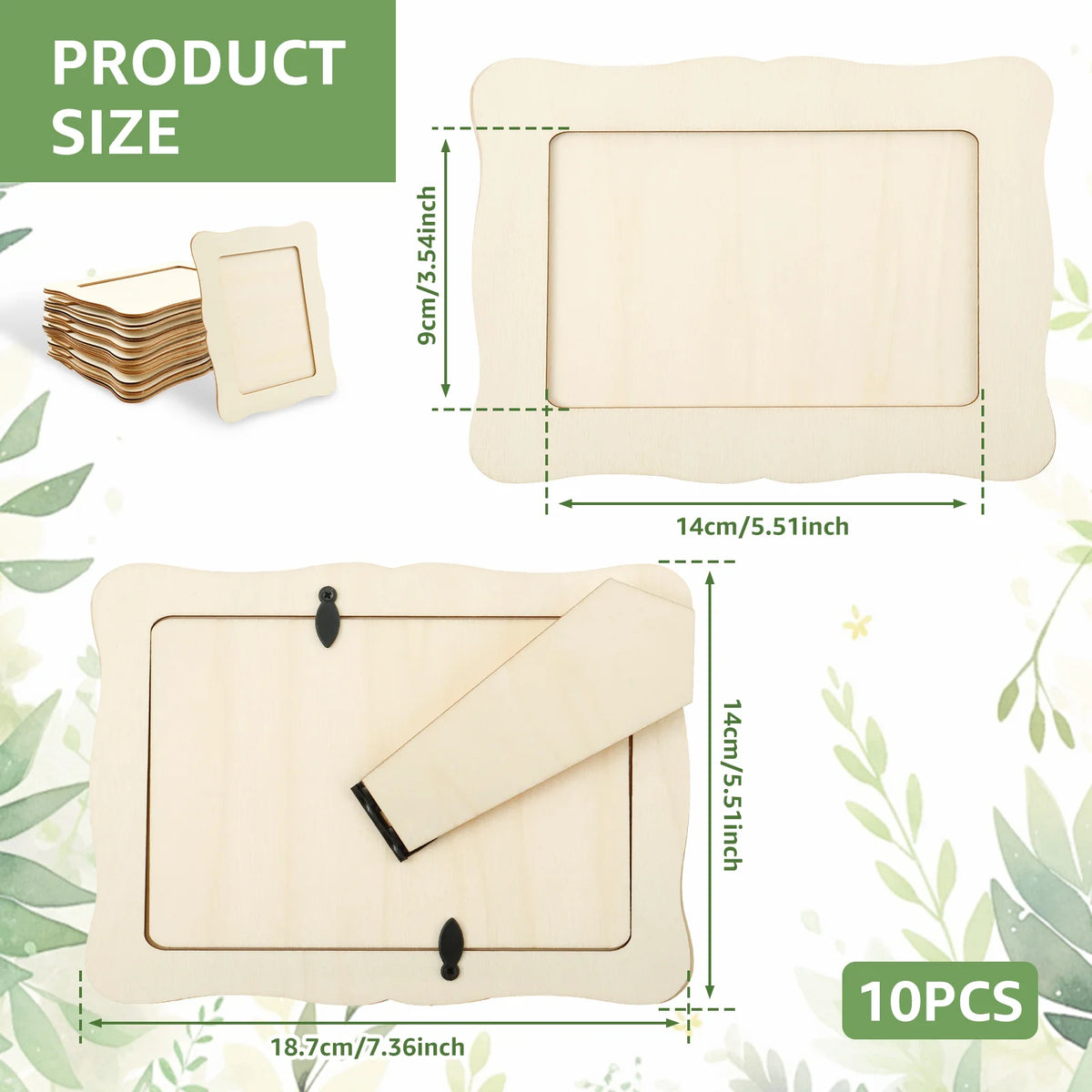 DIY Unfinished Wood Picture Frame Craft Kit – 24 Frames & Paints