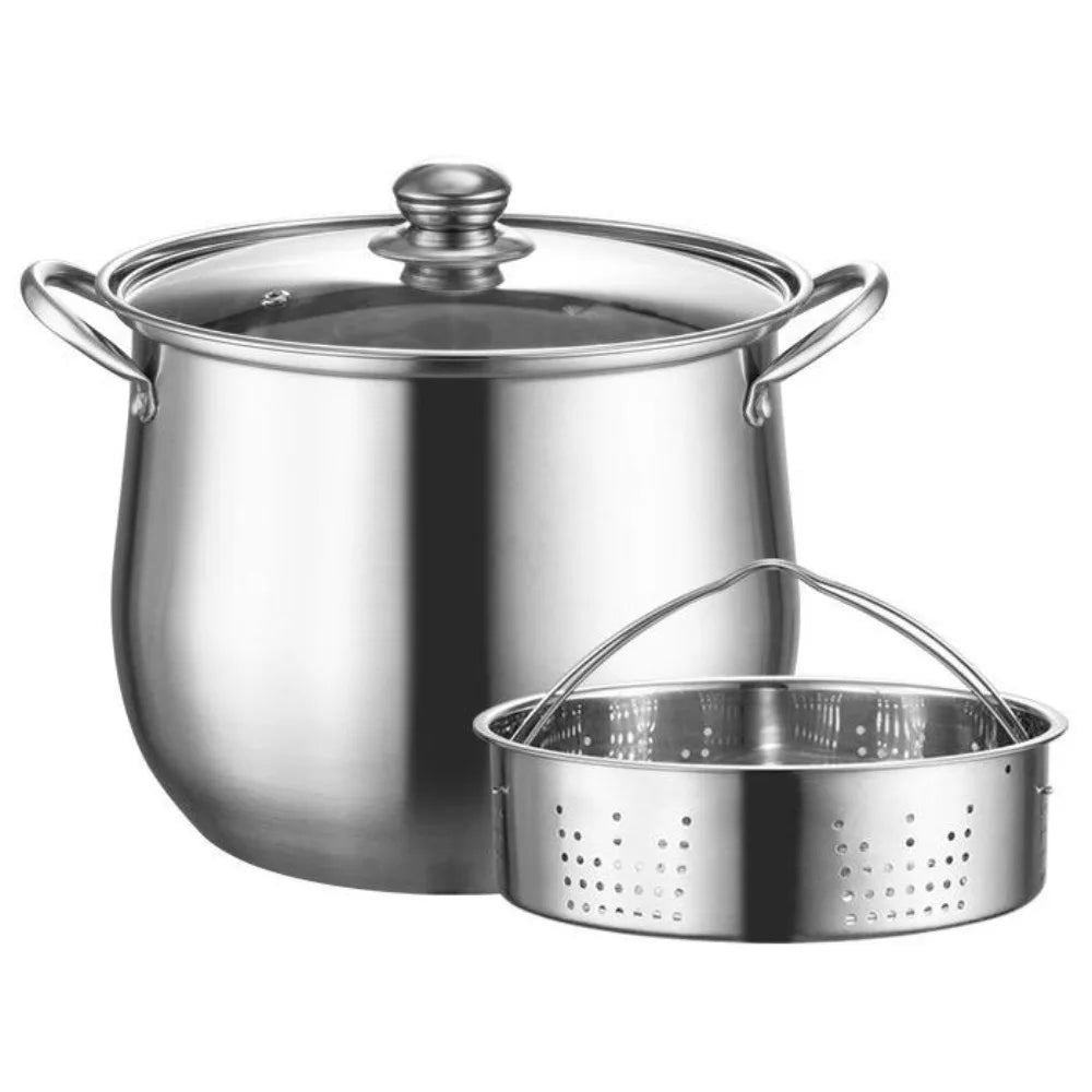 FEB.WIND 5L Stainless Steel Stock Pot with Lid | Soup Pot Stock Pot Nixie
