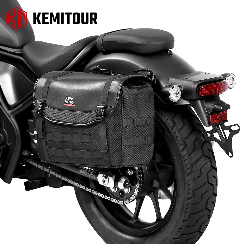 KEMITOUR Motorcycle Saddlebag 8L 12L 15L Universal Side Bag Motorcycle Saddlebag Nixie