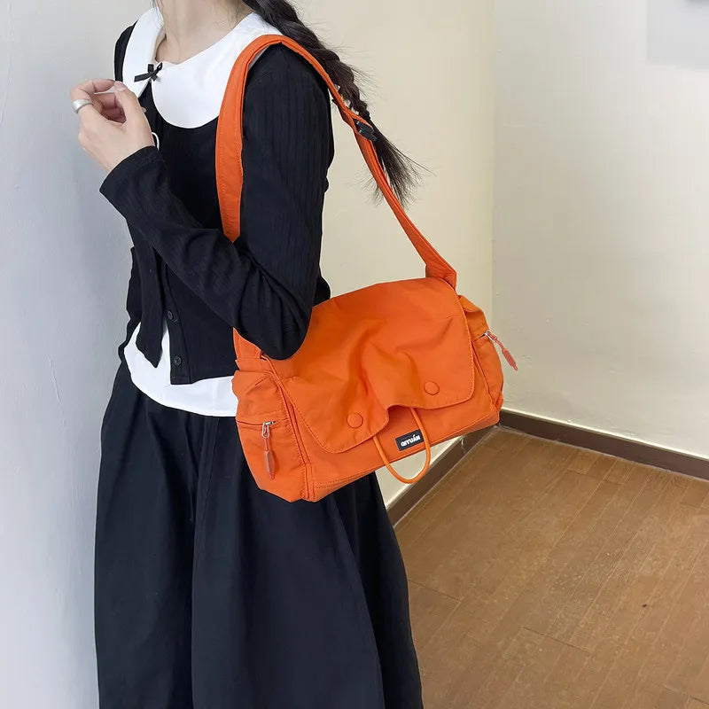 Nixie Nylon Crossbody Bag for Women – Lightweight Flap Satchel Crossbody Shoulder Bag Nixie