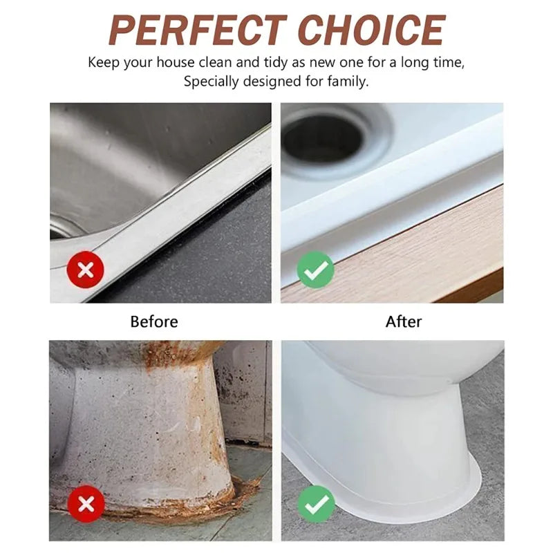 3.2M Waterproof Bath Caulk Tape Self-Adhesive PVC Sealing Strip