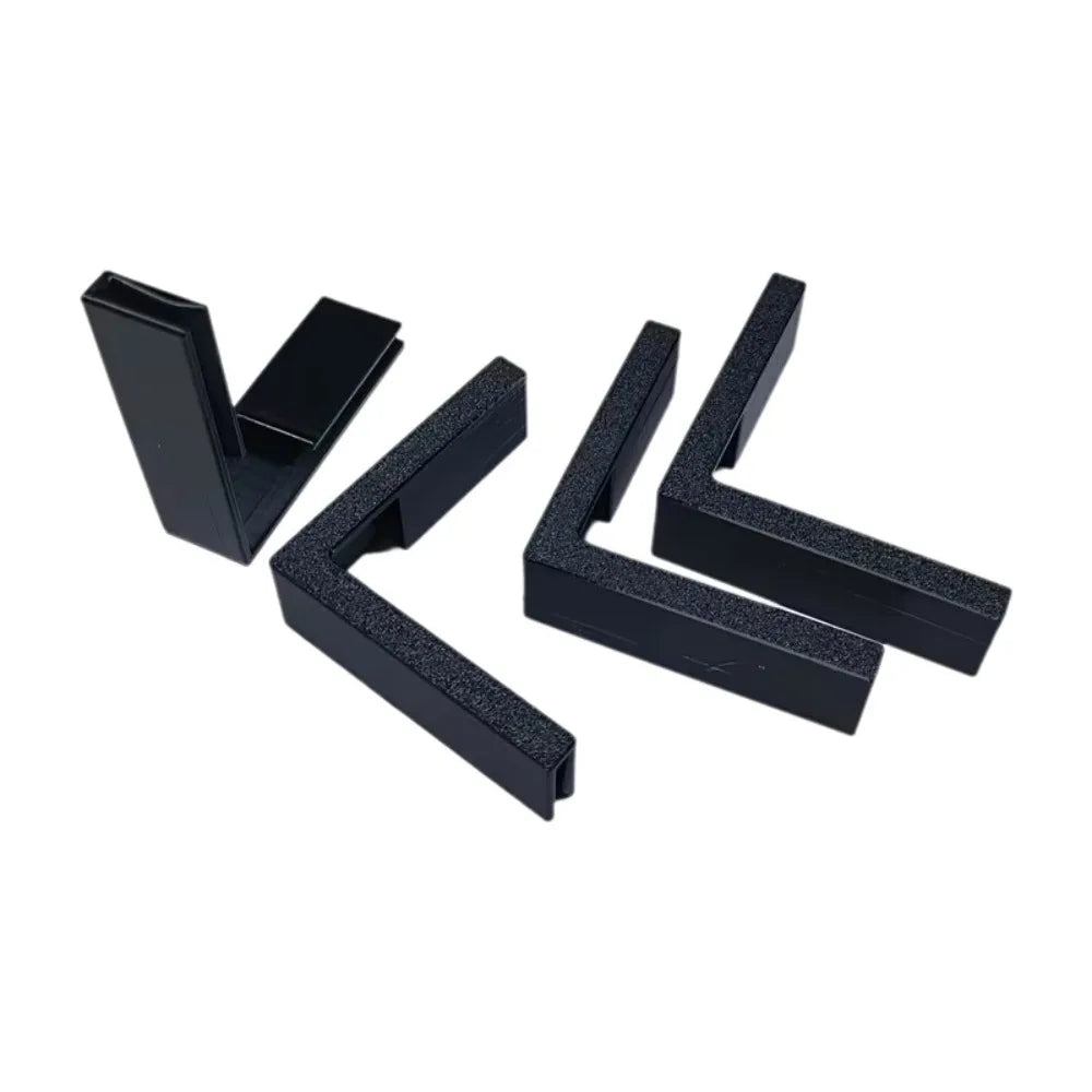 4Pcs L-Shaped Cardboard Corner Clips – Reusable Box Edge Clamps Corner Reinforcement Clips Nixie Black