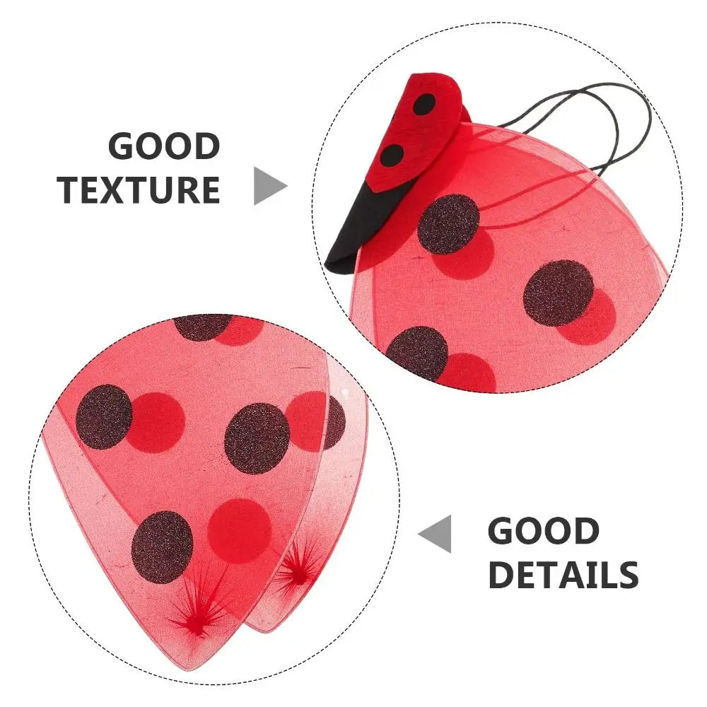 Red Ladybug Cosplay Costume Set – Wings, Headband & Wand
