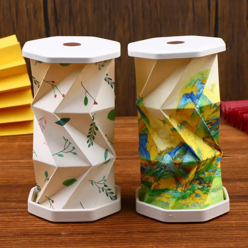 Mini Paper Lantern LED Night Light USB Foldable Bedside Lamp
