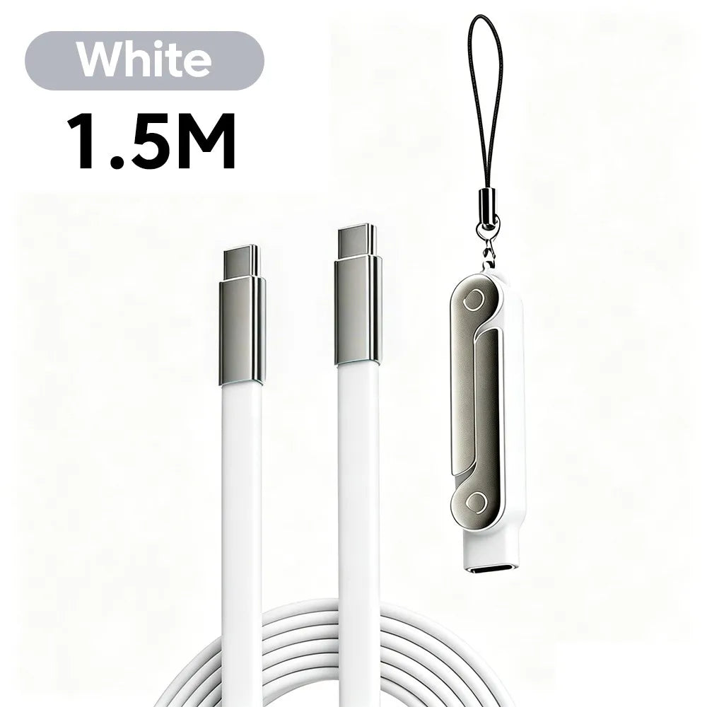 2-in-1 USB-C Cable & Phone Stand 240W Fast Charging | Nixie USB-C Charging Cable Nixie White