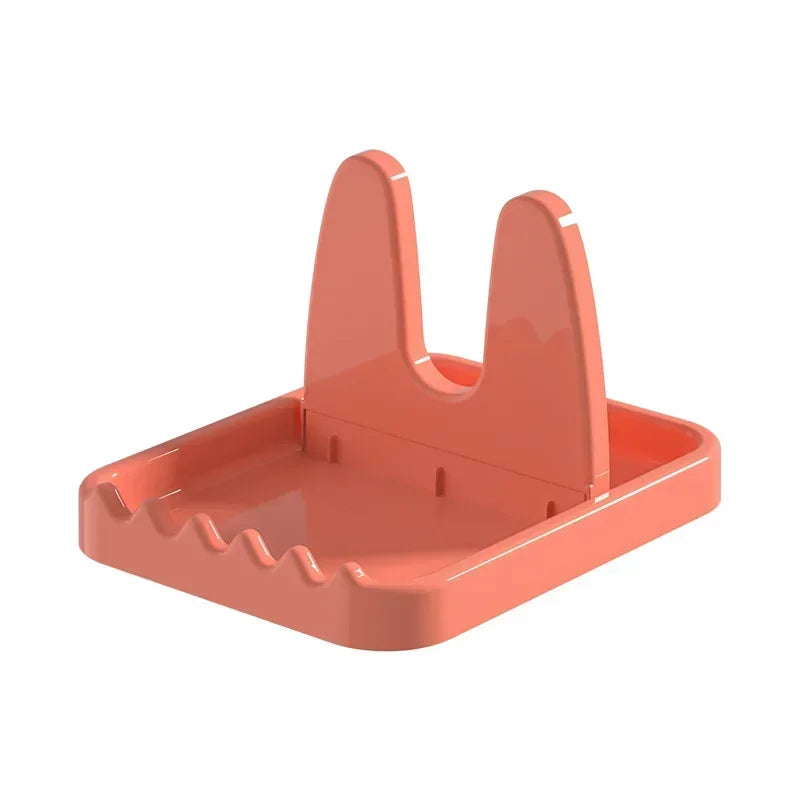 Foldable Pot Lid Rack & Spoon Holder Kitchen Organizer Stand