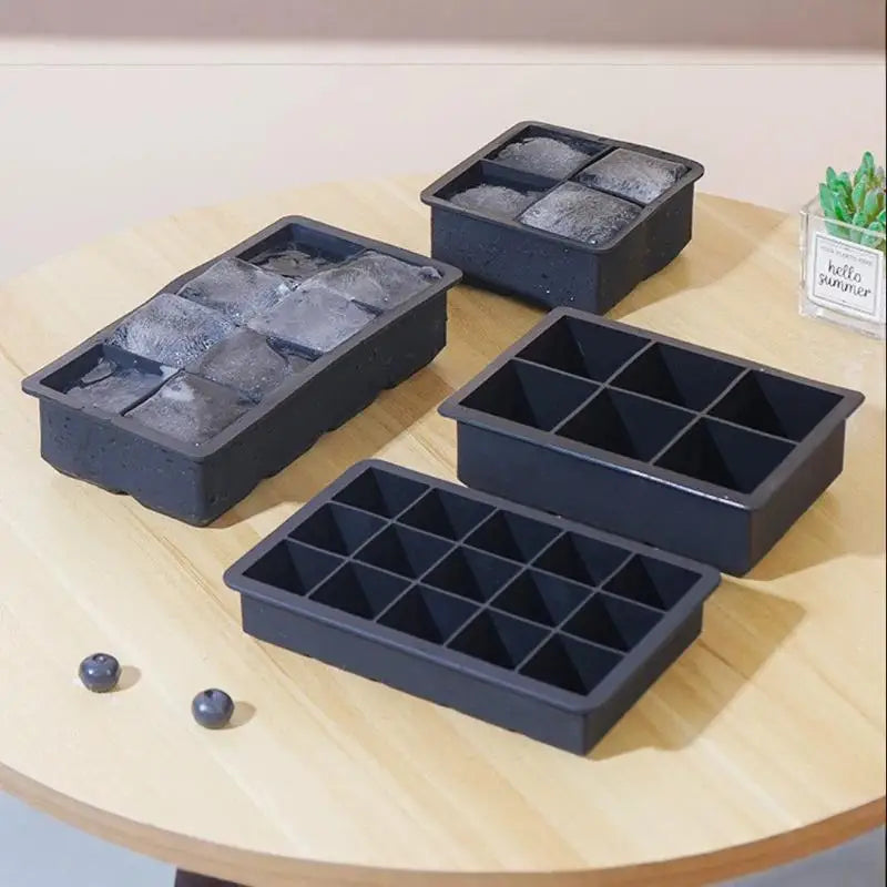 BPA-Free Silicone Ice Cube Tray with Lid – 6 & 15 Grid Mold Silicone Ice Tray Nixie