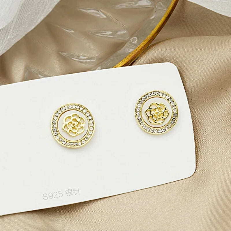 Minimalist Diamond Heart Drop Earrings – 14K Gold Plated Drop Earrings Nixie