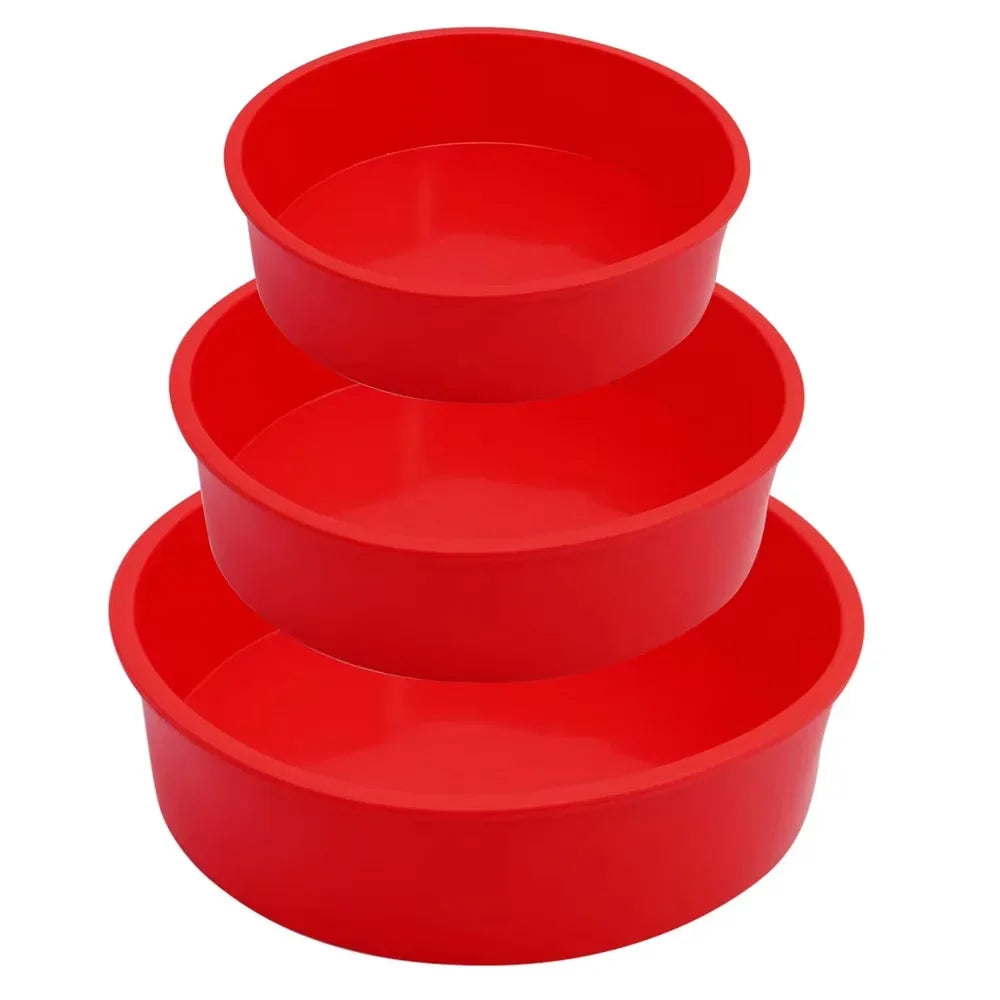 6-Piece 4 Inch Silicone Round Cake Molds – Nonstick Baking Pans Set Silicone Baking Mold Nixie 3PCs