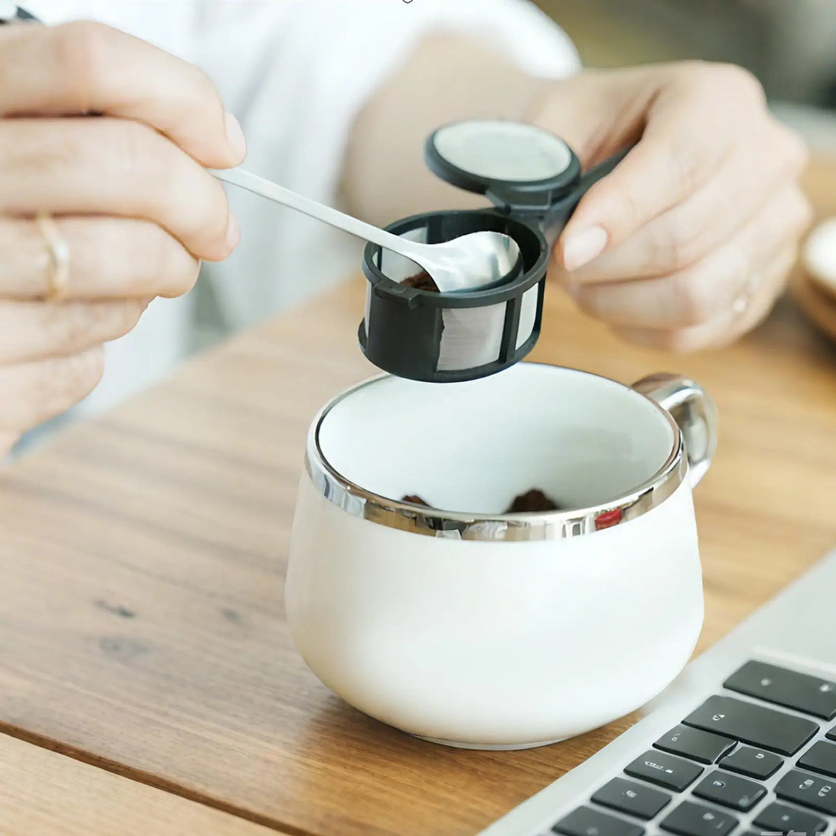Reusable Fine Mesh Coffee Filter Spoon & Tea Infuser