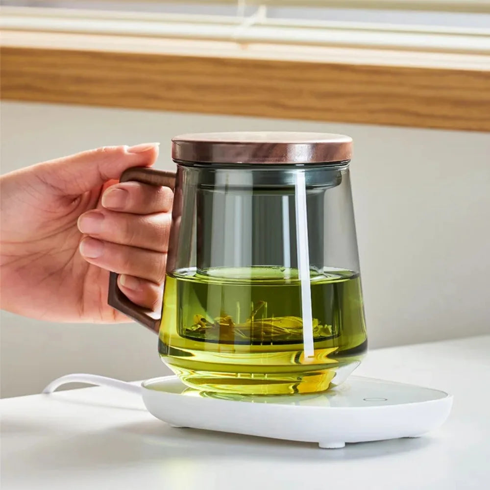 Glass Tea Cup with Lid – Heat-Resistant for Loose Leaf & Blooming Tea Glass Tea Cup Nixie