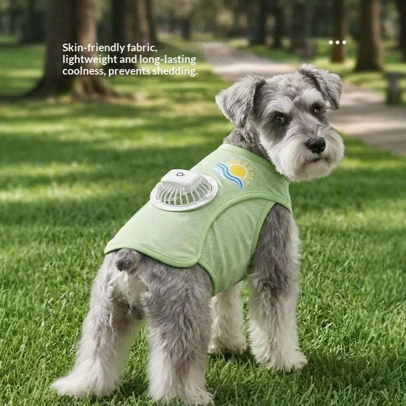 Cooling Dog Vest with Fan – Breathable Ice Silk Summer Coat Dog Cooling Vest Nixie