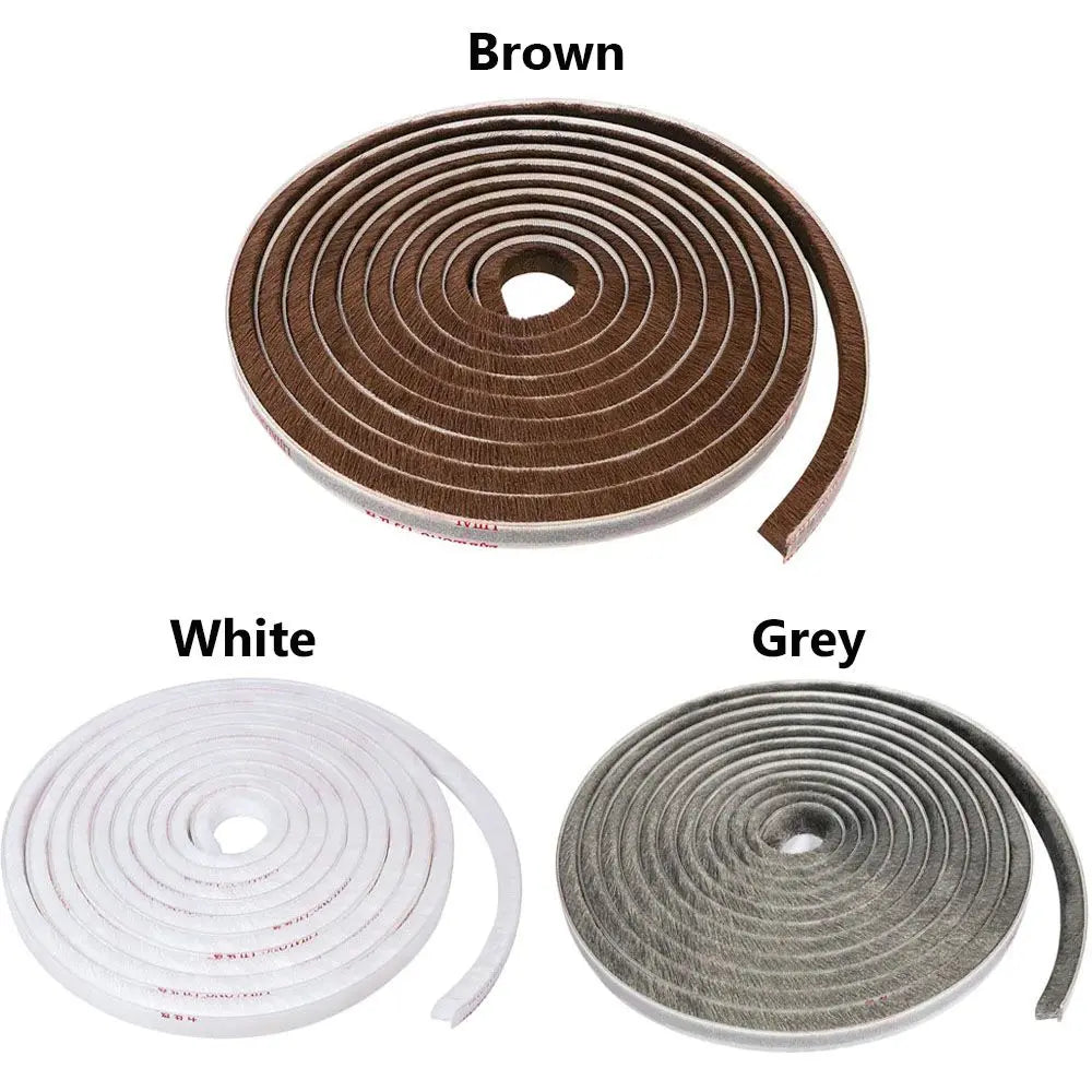 5M Self-Adhesive Pile Weatherstrip Door & Window Seal Strip Door Seal Strip Nixie