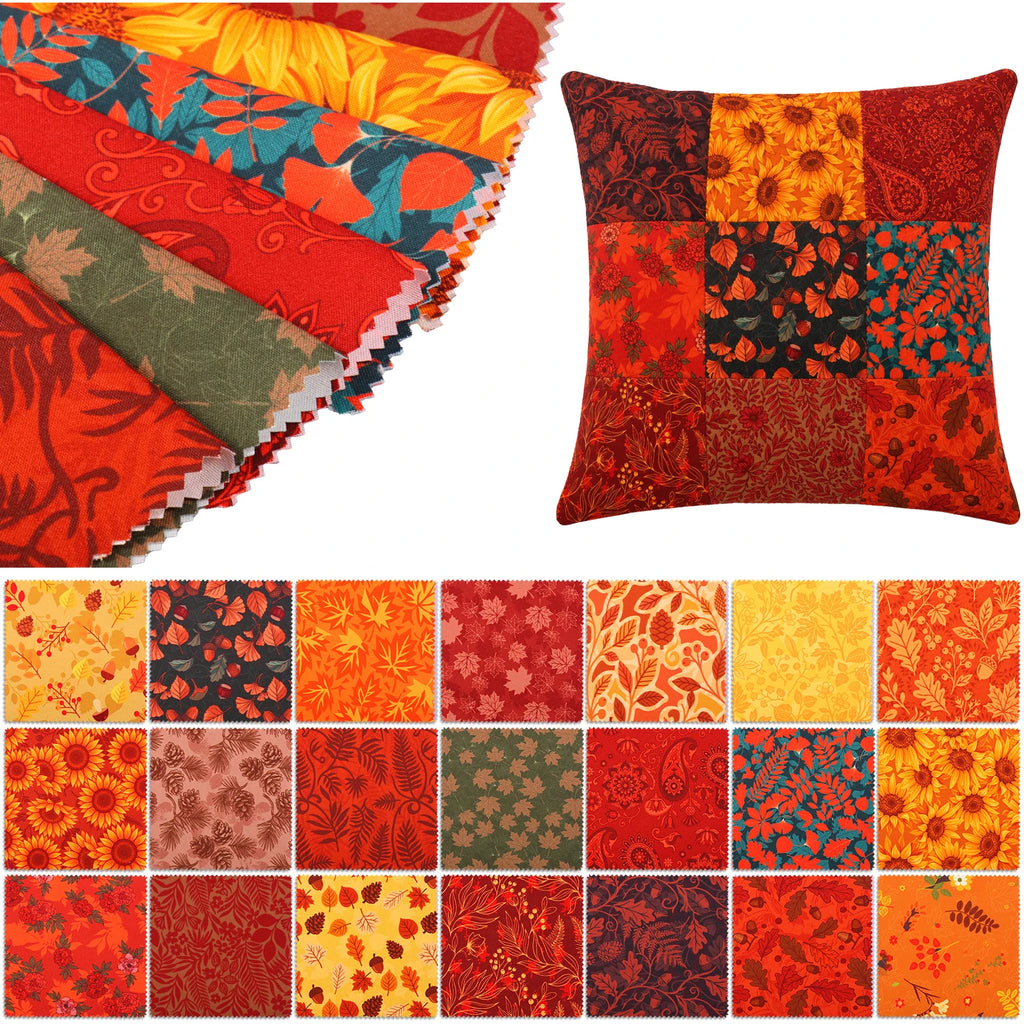 126pc Printed Cotton Quilting Fabric Bundle – 5x5" Patchwork