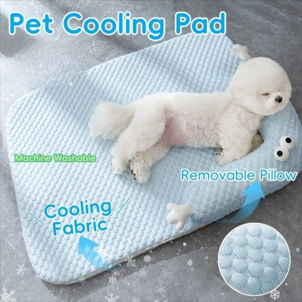 Summer Pet Cooling Mat – Breathable Silk Ice Bed for Dogs & Cats Pet Cooling Mat Nixie