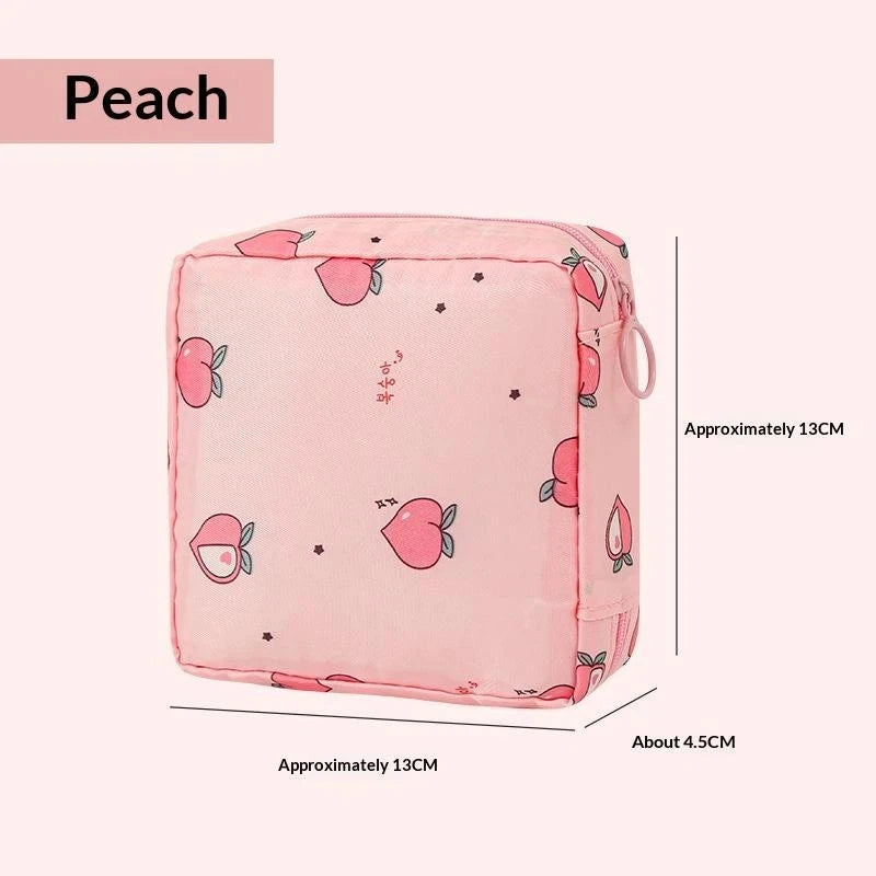 Portable Sanitary Pad Storage Pouch – Cute Cartoon Organizer Organizer Pouch Nixie B