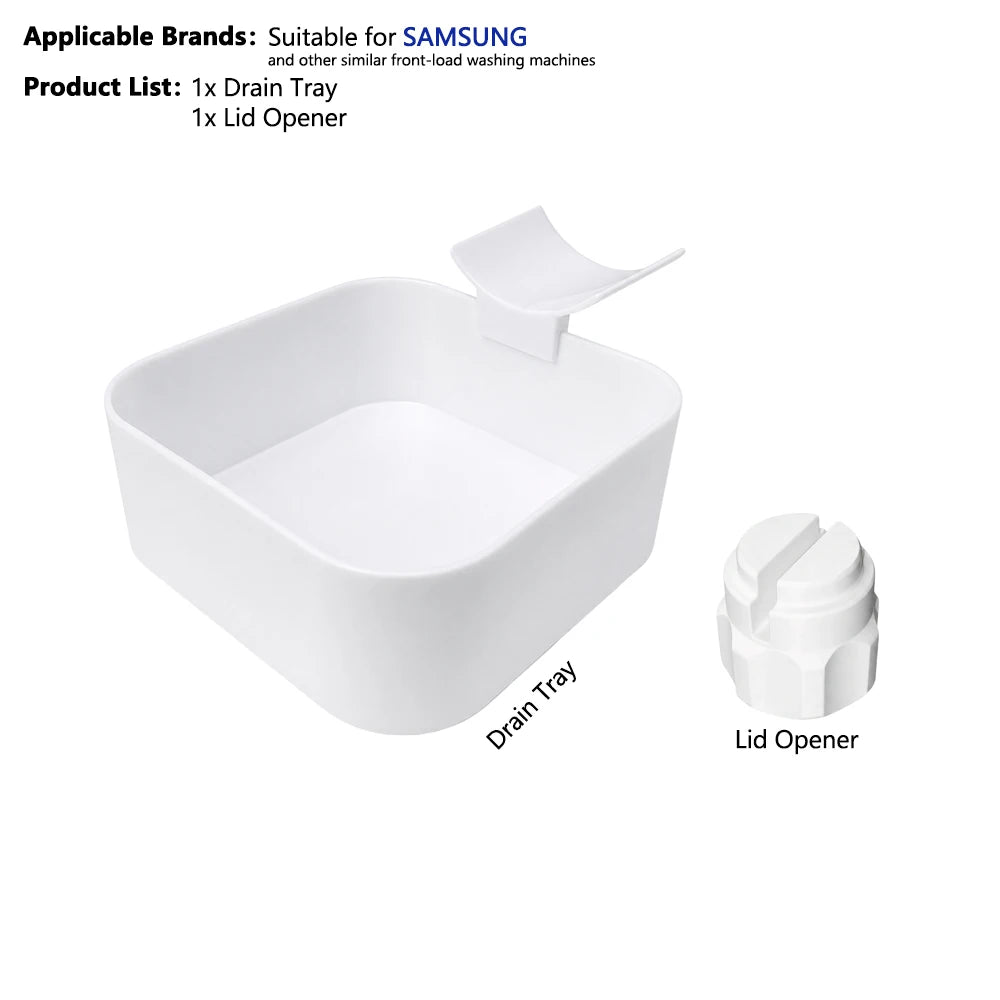 Washing Machine Drain Pan & Water Catcher Tray – Front Load Washer Drain Pan Nixie Kit 7 for SAMSUNG
