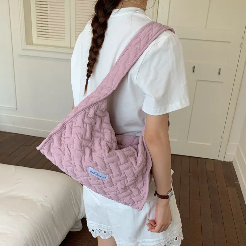 Korean Woven Women's Large Tote Shoulder & Crossbody Bag Shoulder Tote Bag Nixie