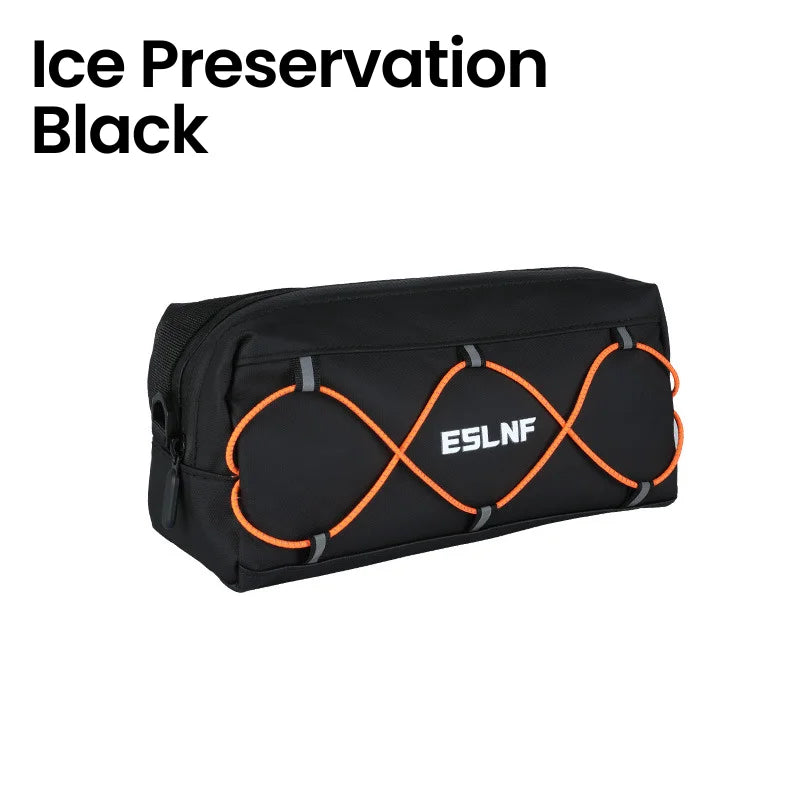 ESLNF Bike Handlebar Bag Waterproof Reflective Cycling Front Bag Handlebar Cycling Bag Nixie Ice Black