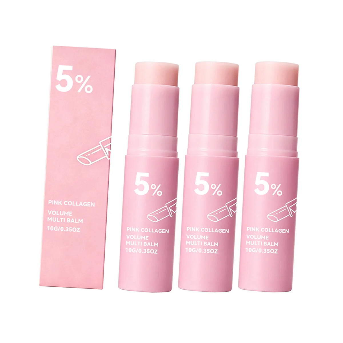 OceAura PDRN Collagen Multi Balm Stick – Face, Lip & Eye Collagen Balm Stick Nixie 3PCS