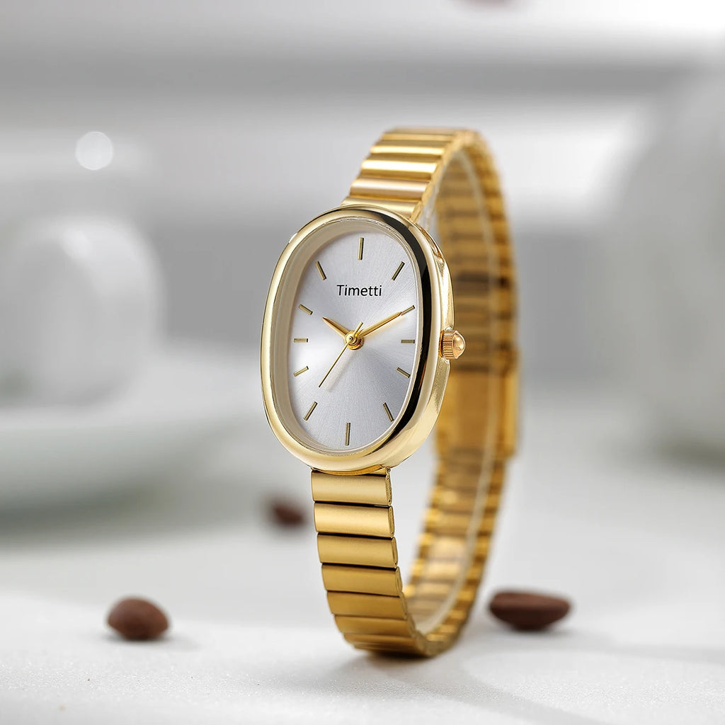 Timetti Women's Roman Numeral Casual Quartz Watch | Alloy Women's Quartz Watch Nixie
