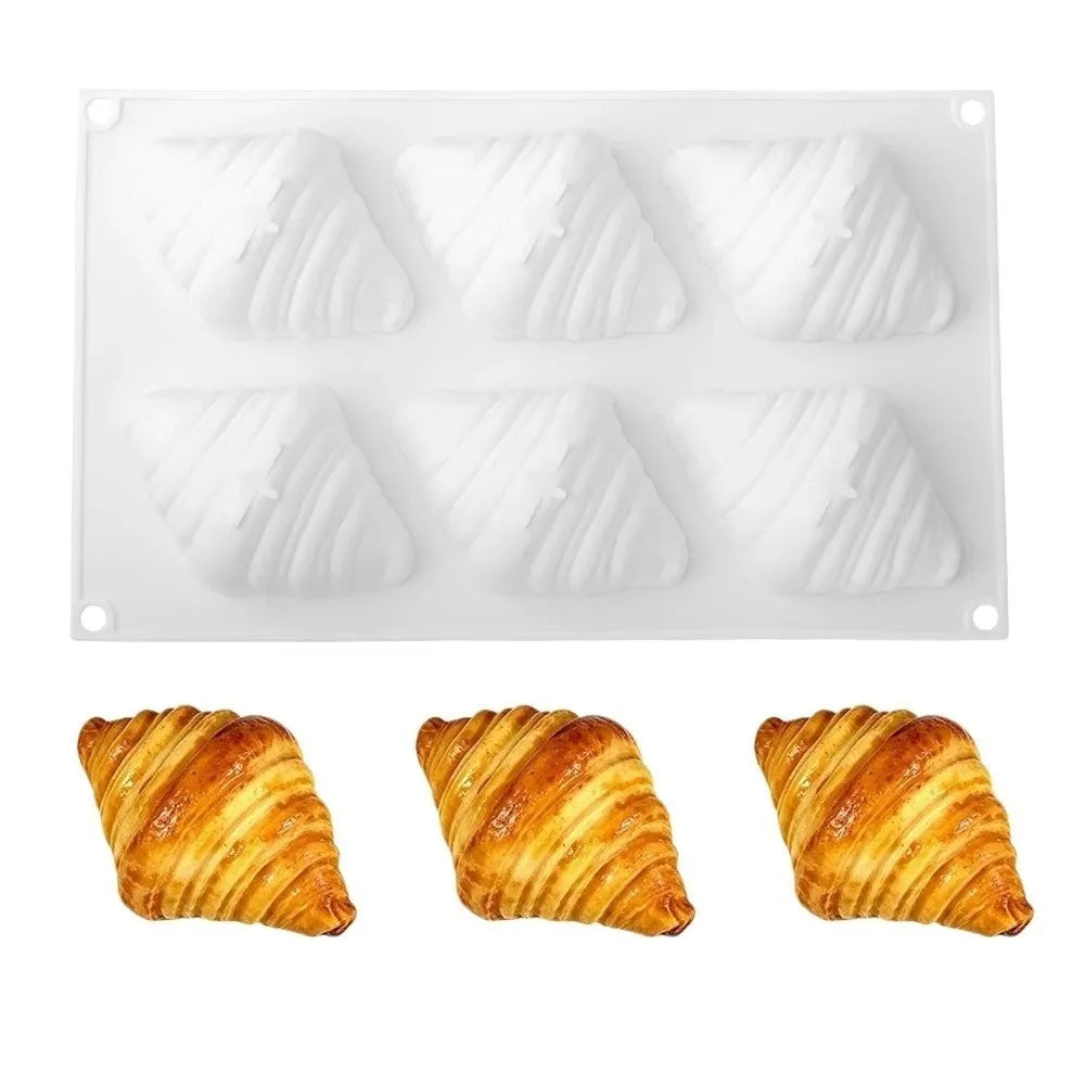6-Cavity Silicone Mousse Cake Mold – Non-Stick Food Grade Silicone Cake Mold Nixie