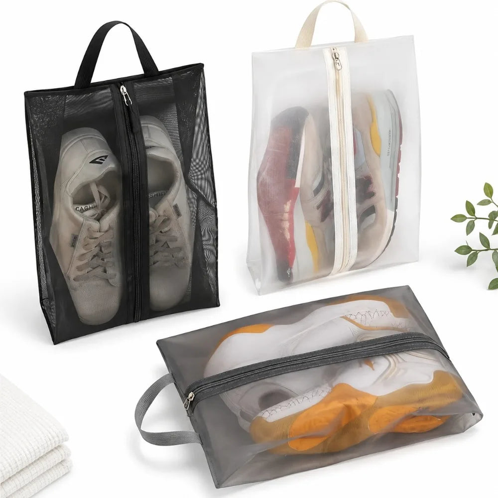 Foldable Breathable Mesh Shoe Bag – Travel & Gym Organizer Mesh Shoe Bag Nixie