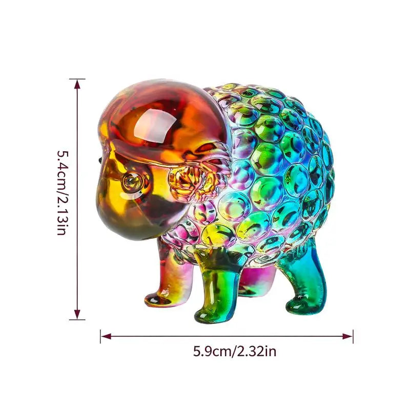 Crystal Zodiac Sheep Statue 2027 Lucky Figurine Home Decor Gift Crystal Figurine Nixie