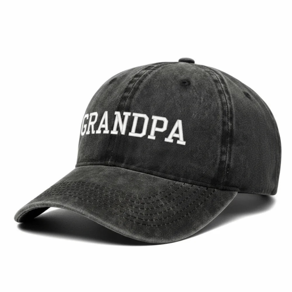 Grandpa Grandma Embroidered Baseball Cap – Vintage Cotton Hat Embroidered Baseball Cap Nixie
