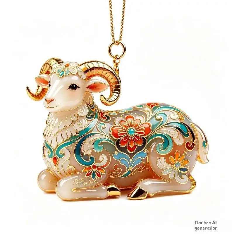 Acrylic Chinese Zodiac Goat Hanging Ornament | Lunar New Year