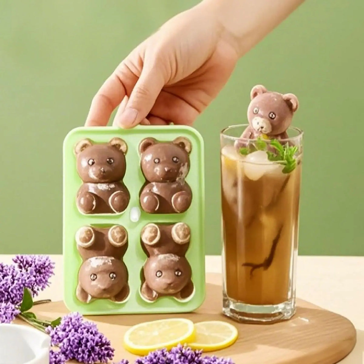 Bear Ice Pop Molds – BPA-Free Silicone Cartoon Popsicle Maker Ice Pop Molds Nixie