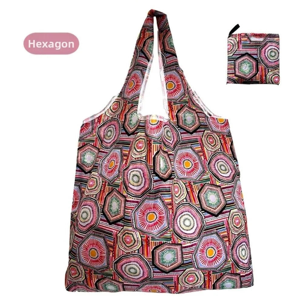 Large Foldable Reusable Shopping Bag – Washable Polyester Tote