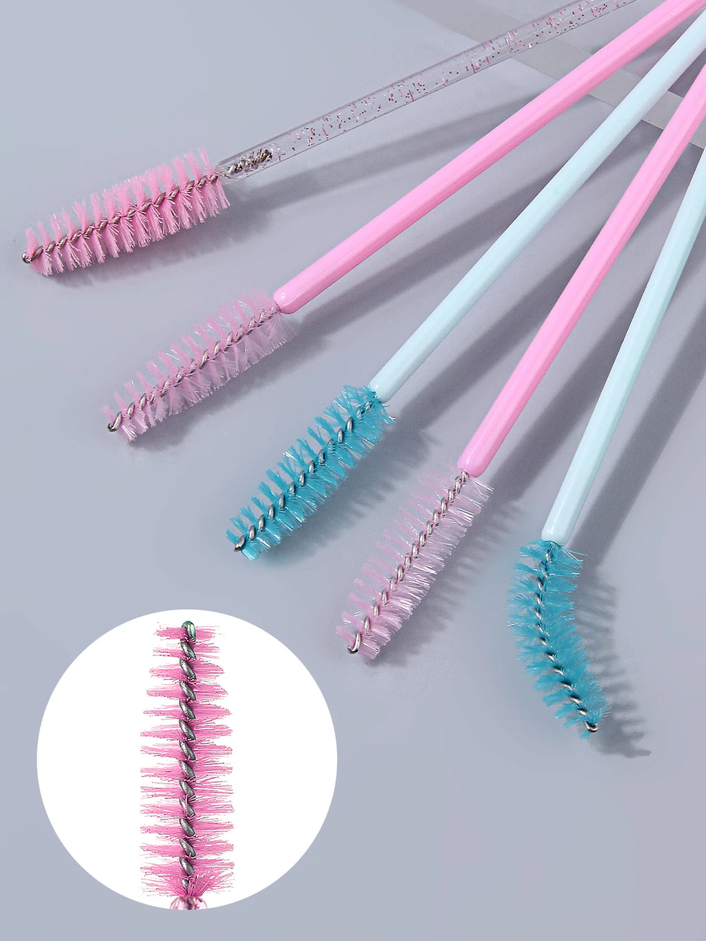 50/150Pcs Disposable Mascara Wands Spoolies – Crystal Handle Mascara Wand Spoolies Nixie