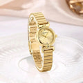 REBIRTH Women's Quartz Watch – Stainless Steel Bracelet Women's Quartz Watch Nixie Gold
