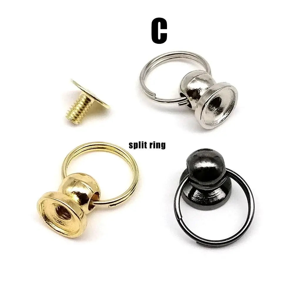 10pcs Screwback Rivet Studs with O-Ring | Zinc Alloy Ball Nail Craft Rivet Studs Nixie black-A