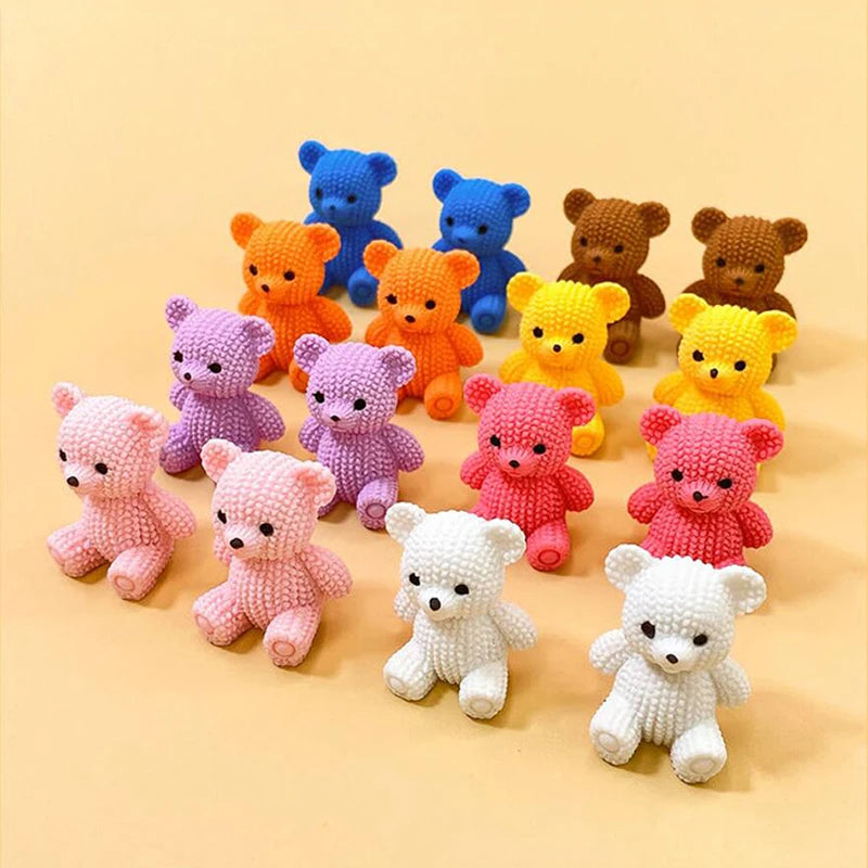Mini Bear Resin Figurine Fairy Garden Micro Landscape Ornament Garden Figurine Nixie
