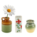 Ceramic Mini Vase Fridge Magnets Set – Plant Décor 3 or 5 Pcs Decorative Fridge Magnets Nixie Style A