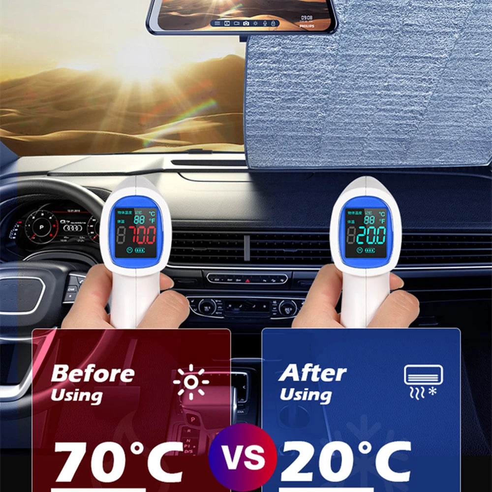 140x70CM Car Windshield Sun Shade – UV & Snow Cover Visor Car Sun Shade Nixie
