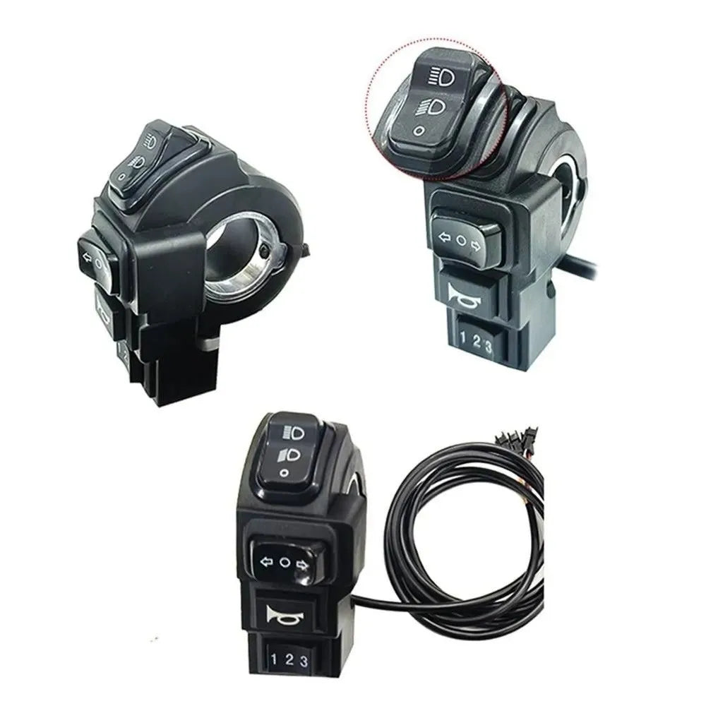 4-in-1 E-Bike Handlebar Switch – Horn, Turn Signal & Headlight Handlebar Control Switch Nixie