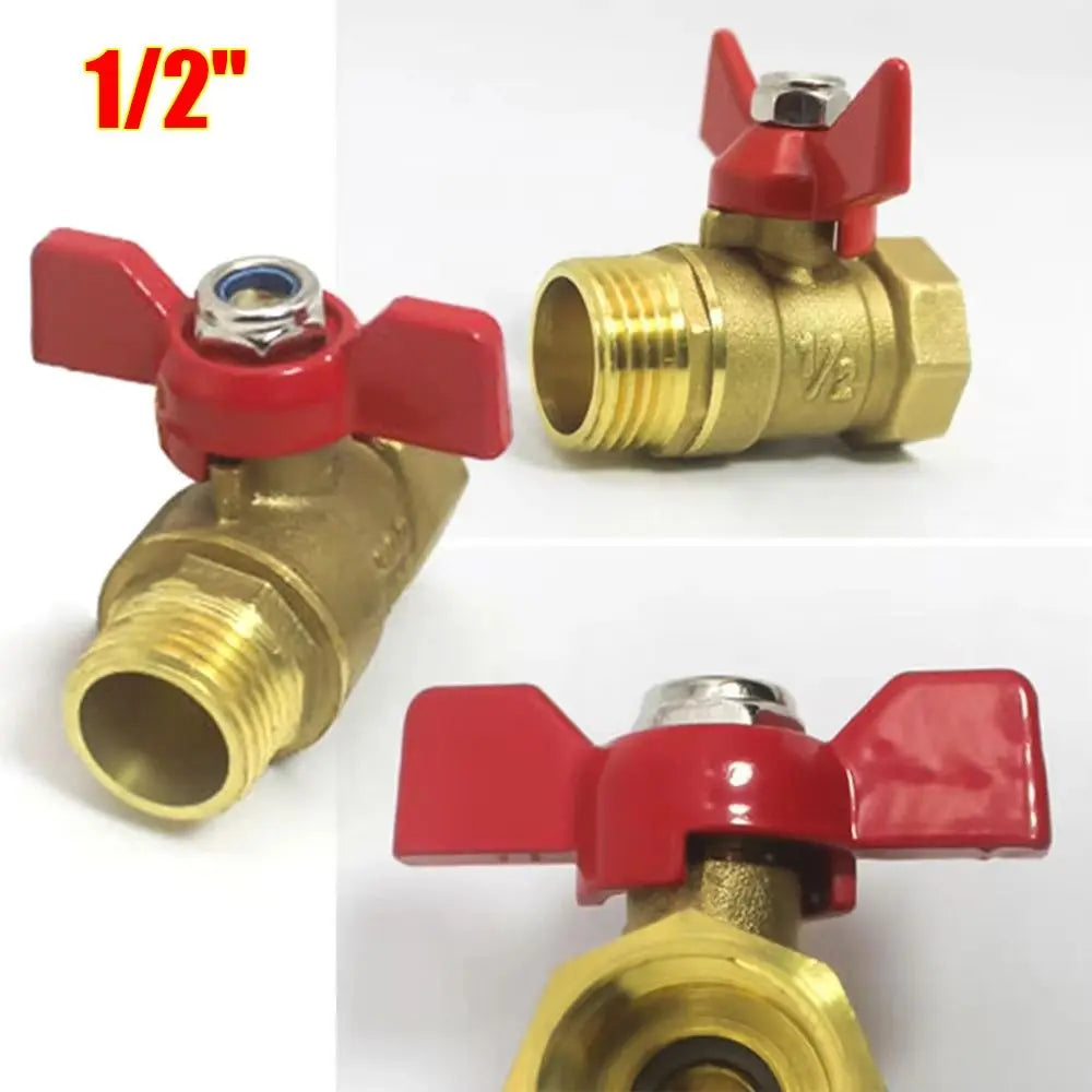 1/2" Brass Garden Hose Shut Off Ball Valve – Full Flow Brass Ball Valve Nixie