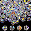 50PCS 8mm AB Crystal Glass Round Faceted Beads – Jewelry Making Crystal Craft Beads Nixie AB 30PCS 8MM