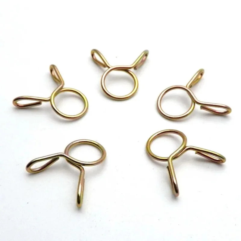 8mm Fuel Line Spring Hose Clamps for Motorcycle ATV Scooter Fuel Line Clamps Nixie