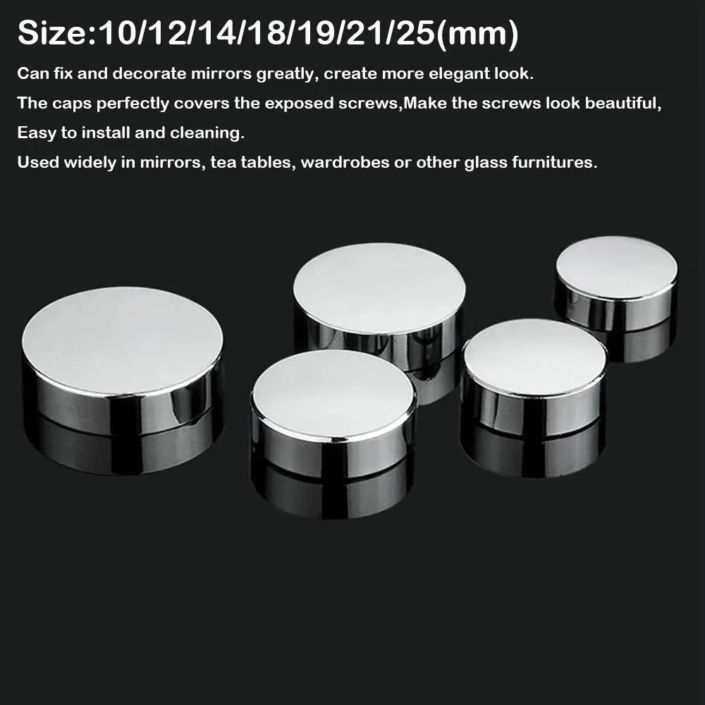 Copper Decorative Mirror Screws with Chrome Caps – Multi Size