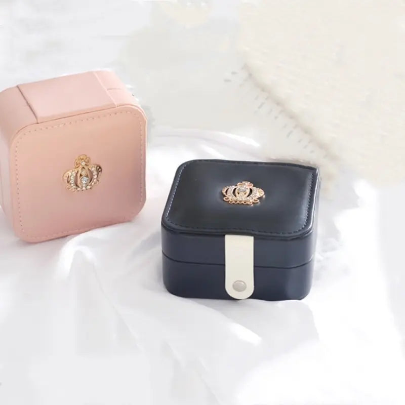 Double Layer PU Leather Jewelry Box with Mirror | Nixie