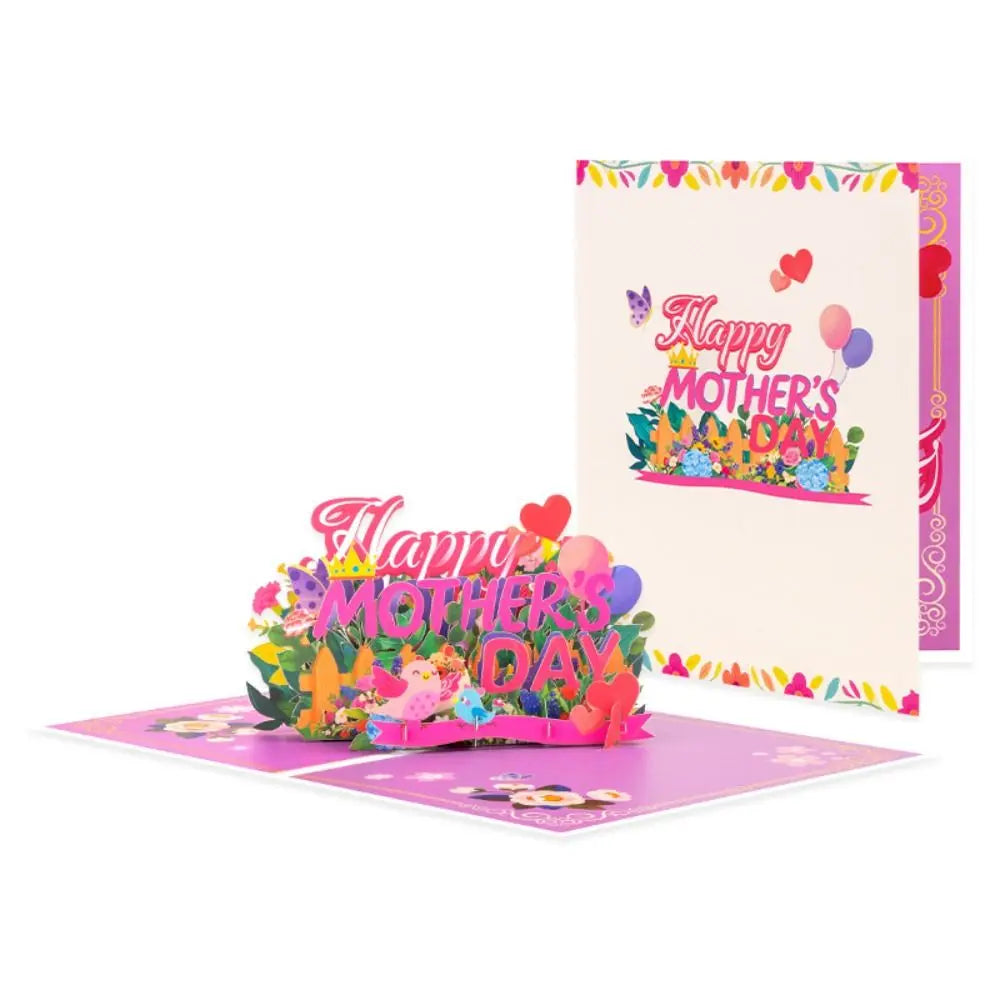 3D Pop-Up Mother's Day Card – Floral Writable Greeting Card Pop-Up Greeting Card Nixie