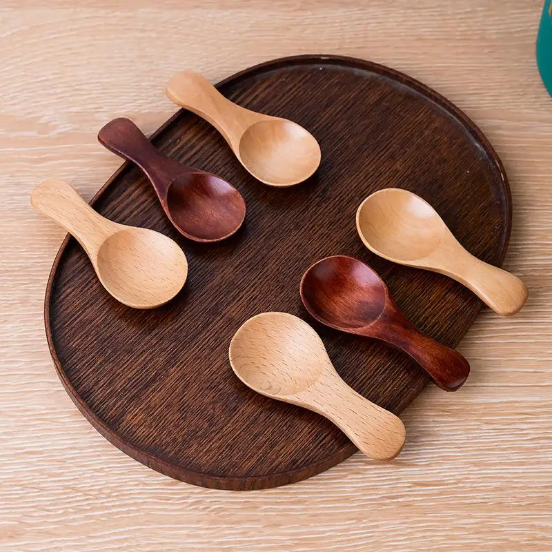 Mini Wooden Spoon – Spice, Coffee & Sugar Scoop Teaspoon Wooden Kitchen Spoon Nixie