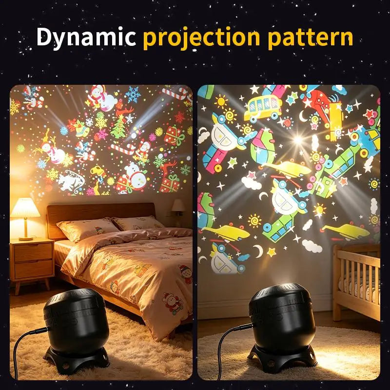 8-in-1 Rotating LED Projector Night Light | Ocean & Stars LED Projector Night Light Nixie