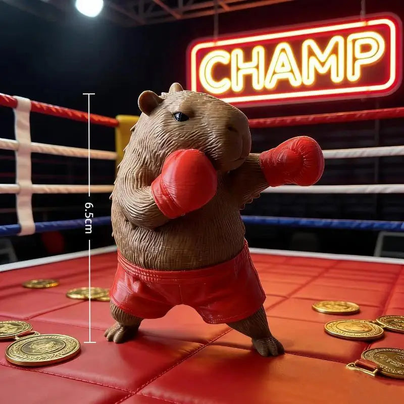 Mini Boxing Capybara Figurine | Cute PLA Collectible Desk Ornament Collectible Figurine Nixie A1